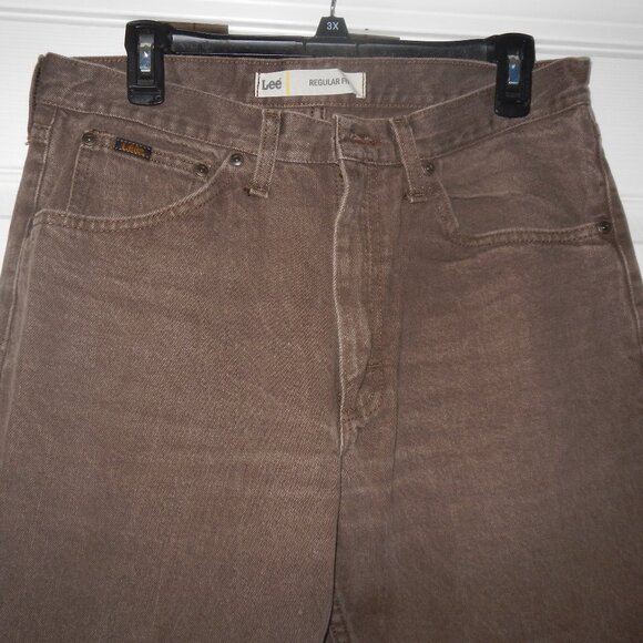 Lee Men's Brown Regular Fit Jeans 33x34 - Picture 1 of 12